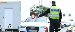 Grenzkontrollen an der deutsch-österreichischen Grenze am 17.9.2024 am Grenzübergang Walserberg.