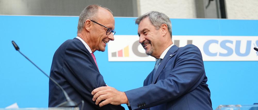Die CSU-Spitze hat sich geschlossen hinter CDU-Chef Merz gestellt. (Archivbild)