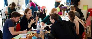 Deutsch-Ukrainische Tandem-Gespräche auf der GFPS-Sprachwerkstatt 2019. C: Gemeinschaft für studentischen Austausch in Mittel- und Osteuropa