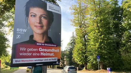  BSW-Plakat in Lychen. 