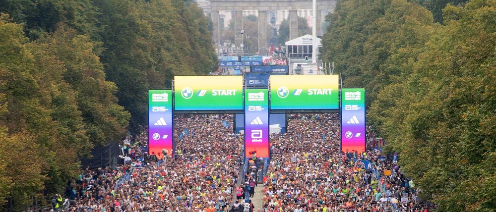 Für den Berlin-Marathon am Sonntag haben sich mehr als 58.000 Läuferinnen und Läufer angemeldet.