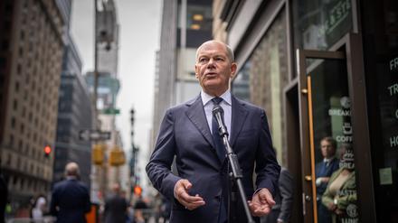 Die jüngste Landtagswahl verfolgte Scholz aus New York. (Archivbild)