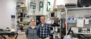 Katja Sirotkin und Christof Stöhr führen den ReUse-Laden in Oberschöneweide 