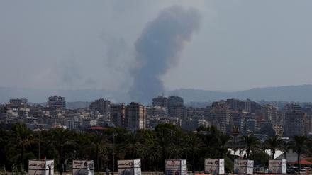 Die israelische Luftwaffe griff am Dienstag Ziele in Beirut an.