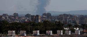 Die israelische Luftwaffe griff am Dienstag Ziele in Beirut an.