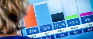 Erste Hochrechnungen der Landtagswahl in Brandenburg.