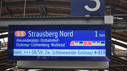 Die Auslastungsanzeige am Hackeschen Markt