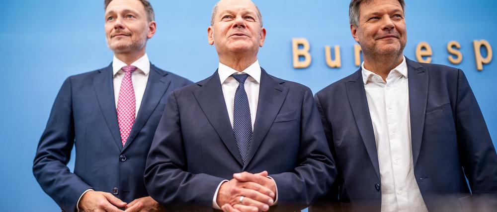 Wollen nochmal anpacken: Lindner, Scholz, Habeck. (Archivbild)