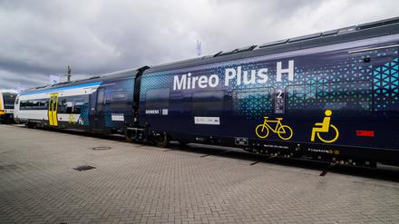Der Wasserstoffzug Mireo Plus H, vorgestellt auf der  InnoTrans-Messe in Berlin 2022.