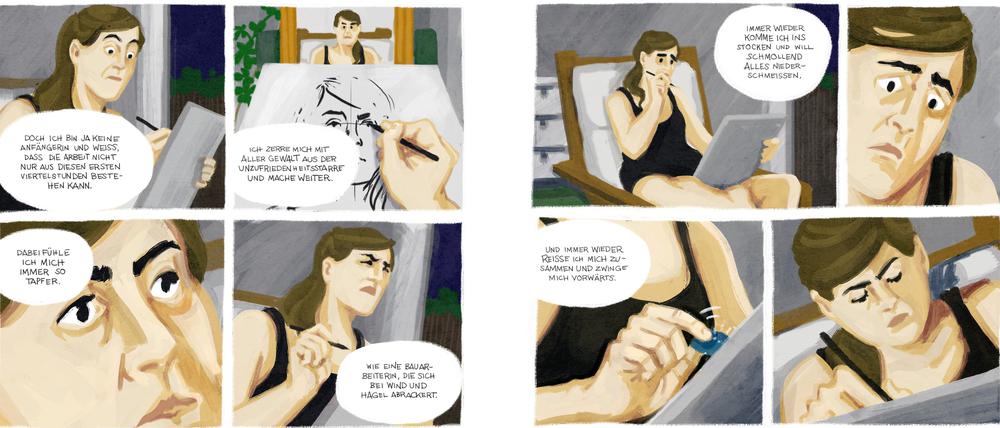 Eine Doppelseite aus Paulina Stulins „Bei mir zuhause“.