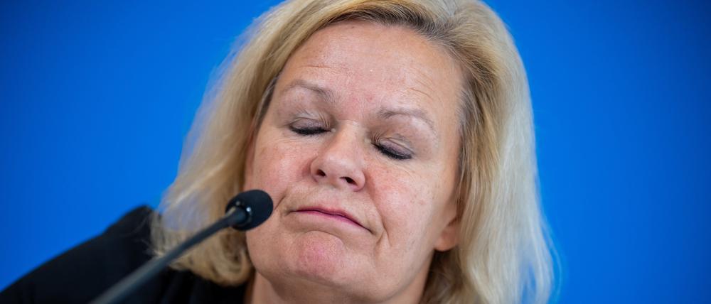 Das Bundesinnenministerium unter Nancy Faeser steht in der Kritik.