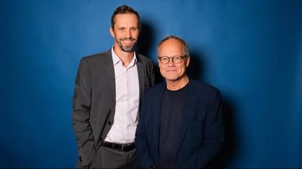 Der ARD-Vorsitz wechselt Anfang 2025 von SWR-Chef Kai Gniffke (re.) zu HR-Intendant Florian Hager. 