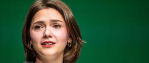 Brandenburgs Grünen-Vorsitzende Hanna Große Holtrup beschwört den Zusammenhalt ihrer Partei. (Archivbild)