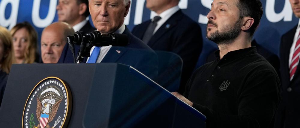 Biden macht klar, dass er hinter der Ukraine steht. (Archivbild)