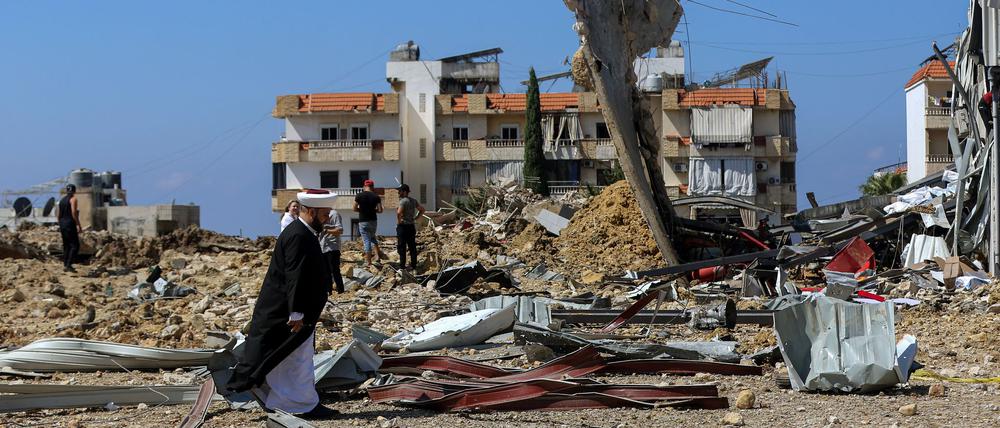 Die israelische Luftwaffe greift massiv Ziele im benachbarten Libanon an.