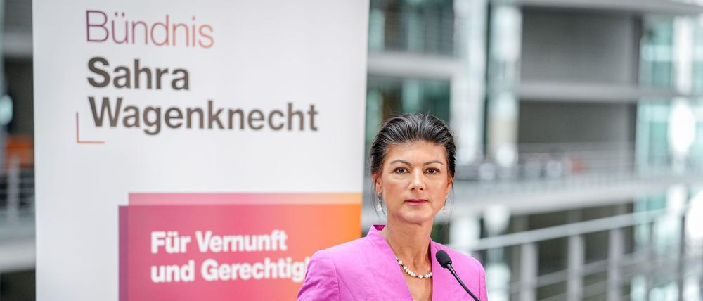Parteigründerin Wagenknecht erklärt, wie sie sich die Gespräche über mögilche Regierungsbeteiligungen vorstellt. (Archivfoto)