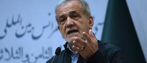 Der iranische Präsident Massud Peseschkian.
