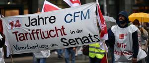 Schon 2020 demonstrierten CFM-Beschäftigte für bessere Bezahlung. (Archivbild)