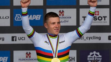 Evenepoel gewann in Zürich Gold im WM-Zeitfahren.