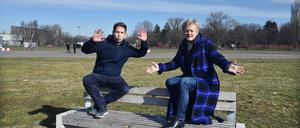 Renate Künast (Bündnis 90/Die Grünen, Mitglied des Deutschen Bundestages) und Kevin Kühnert (bis Januar 2021 Bundesvorsitzender der Jusos und seit Dezember 2019 stellvertretender Bundesvorsitzender der SPD).