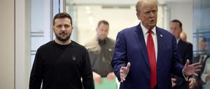 US-Präsident Donald Trump bei seinem Besuch in der Ukraine, 2024