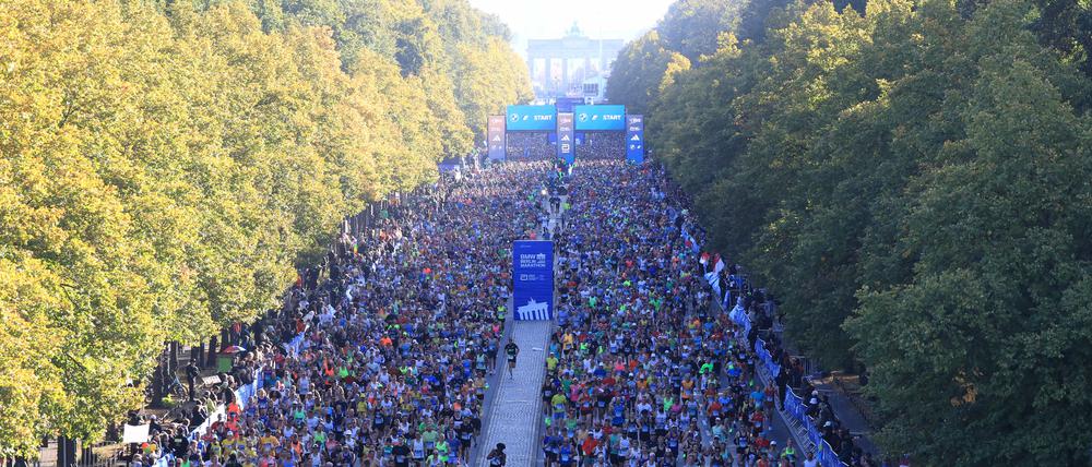 Knapp 60.000 Teilnehmende laufen einem gemeinsamen Ziel entgegen. 