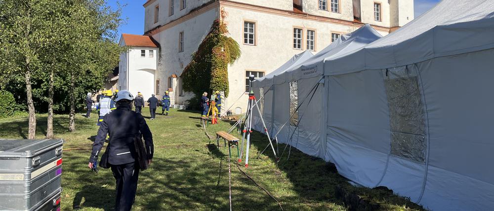 Schloss Demerthin (1604) in Brandenburg: Es war die Kulisse für die Übung der Kulturgut-Retter.