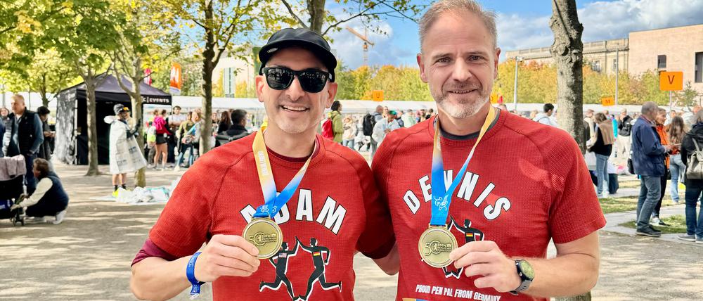 Ein Wiedersehen mit Folgen: Jay und Jahns kommen am Sonntag fit im Ziel an.