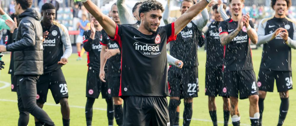 Aktuell der erfolgreichste Stürmer der Bundesliga: Omar Marmoush von Eintracht Frankfurt schoss beim 4:2 in Kiel seine Saisontore fünf und sechs.