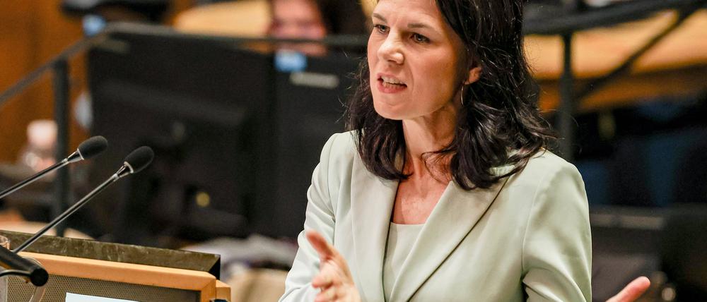Annalena Baerbock (Grüne) Ende September bei der UN in New York.
