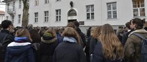 Gedenken vor der Ihnestraße 22 am 27. Januar.