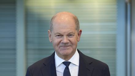 Bundeskanzler Olaf Scholz im Kanzleramt bei der Gesprächsrunde „Job-Turbo“