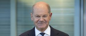 Bundeskanzler Olaf Scholz im Kanzleramt bei der Gesprächsrunde „Job-Turbo“