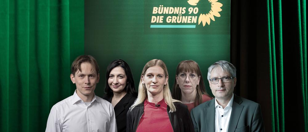 Wer kommt in den nächsten Grünen-Vorstand? Heiko Knopf, Pegah Edalatian, Madeleine Henfling, Katja Meier und Sven Giegold werden gehandelt.