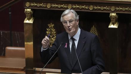 Nach monatelanger Politikkrise in Frankreich legte der neue Premier Barnier heute im Parlament in Paris eine Regierungserklärung ab.  