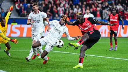 Leverkusens Victor Boniface war der Mann des Tages.