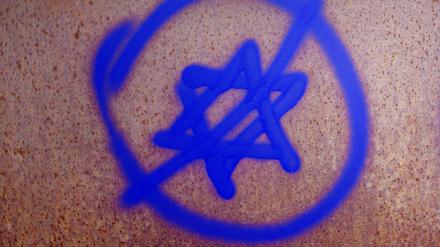 Ein antisemitisches Graffiti.
