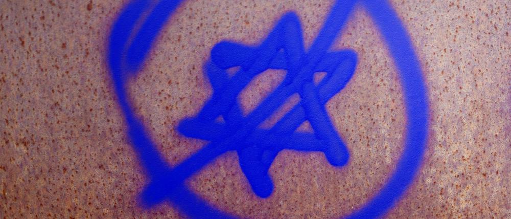 Ein antisemitisches Graffiti.