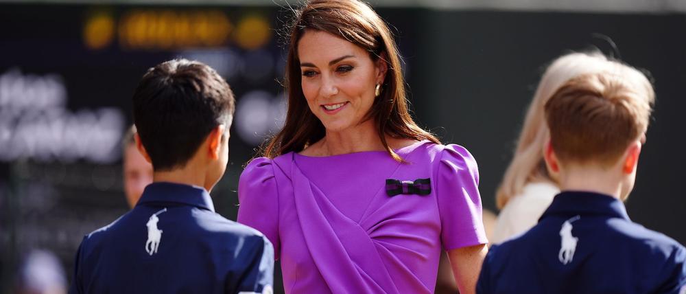 Trotz ihrer Chemotherapie war Prinzessin Kate im Juli bei der Siegerehrung des Tennisturniers von Wimbledon öffentlich zu sehen.