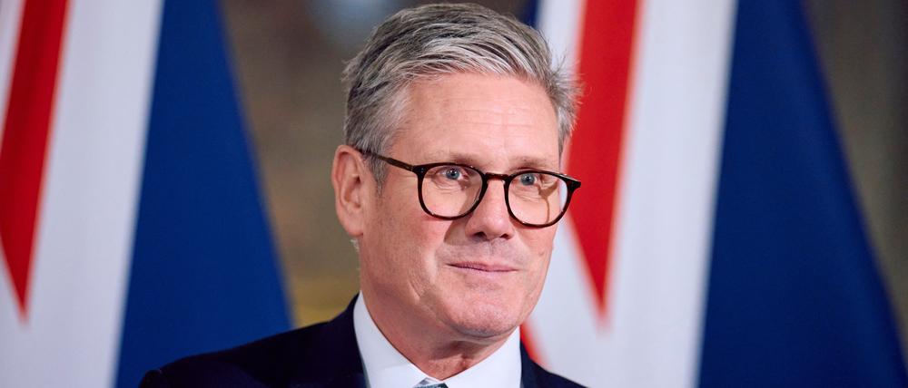 Der britische Premierminister Keir Starmer bei einer Pressekonferenz.