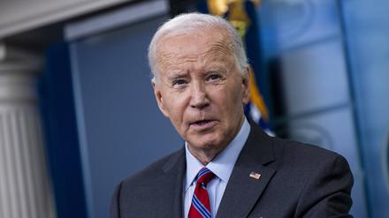 US-Präsident Biden Ende September bei einem Pressebriefing im Weißen Haus. 