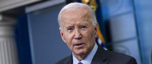 US-Präsident Biden Ende September bei einem Pressebriefing im Weißen Haus. 