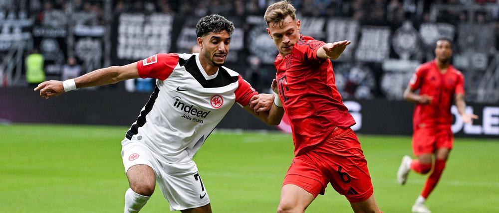 Omar Marmoush war auch von Joshua Kimmich nicht immer zu halten.