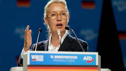 Dr. Alice Weidel während des 15. Bundesparteitag der AfD in der Grugahalle am 29. Juni 2024 in Essen