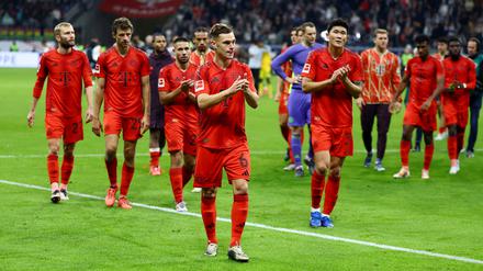 Nur 3:3 in Frankfurt. Das wurmt die Bayern um Joshua Kimmich gewaltig.