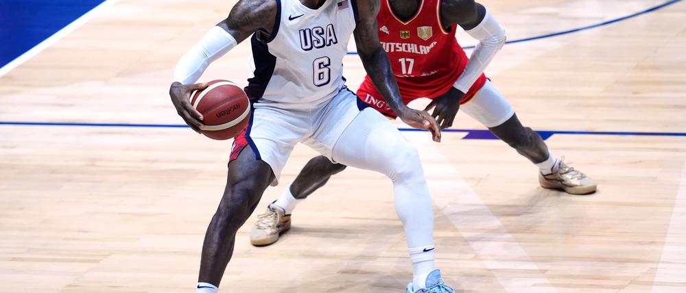 LeBron James (links) und Dennis Schröder kennen sich gut aus der gemeinsamen Zeit bei den Los Angeles Lakers