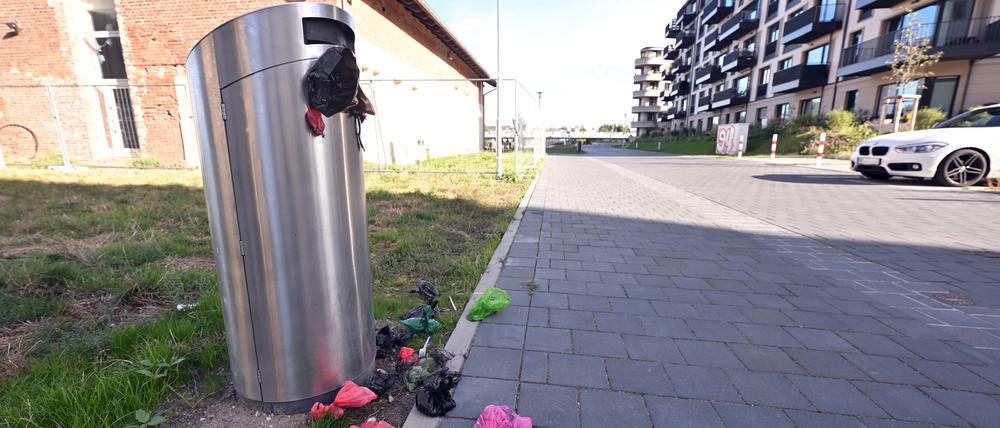 In der Potsdamer Speicherstadt gibt es Beschwerden über Müll.