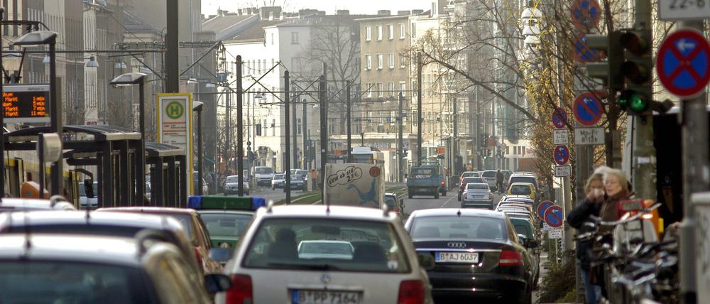 Die Berliner Allee in Weißensee.