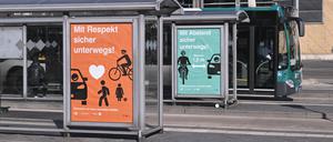 Abstand und Respekt: Verkehrssicherheitskampagne der Landeshauptstadt Potsdam und der Polizei. 