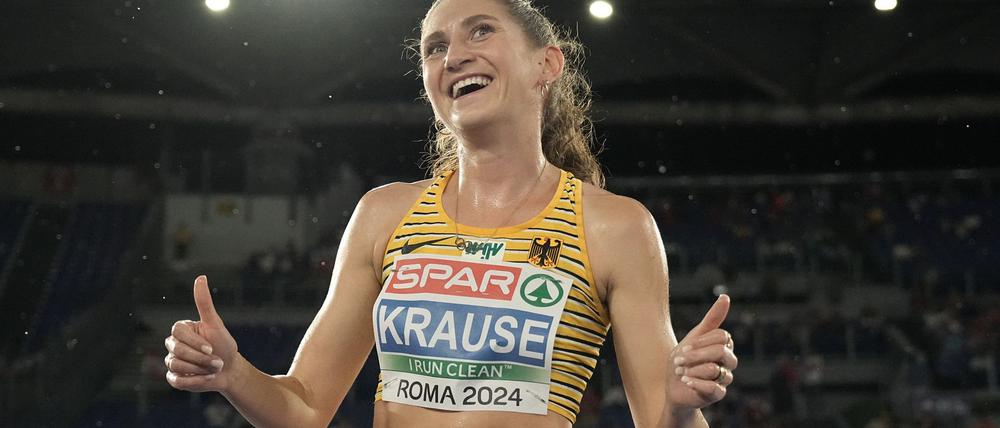 Spitzen-Leichtathletin Gesa Felicitas Krause hat ihre Verlobung bekanntgegeben.
